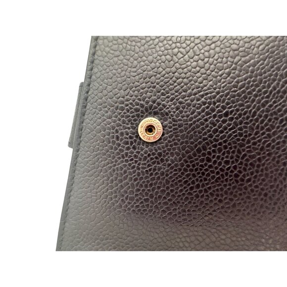 CHANEL Black Caviar Calfskin Bifold Snap Closure Wallet - Picture 8 of 9